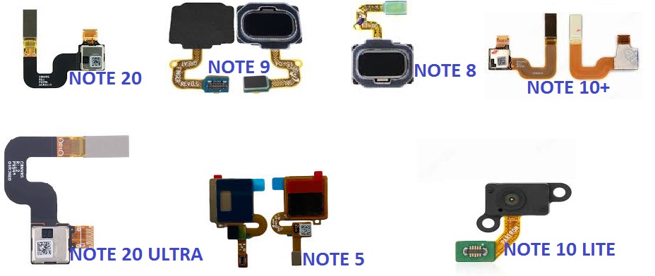 galaxy note series fingerprint
